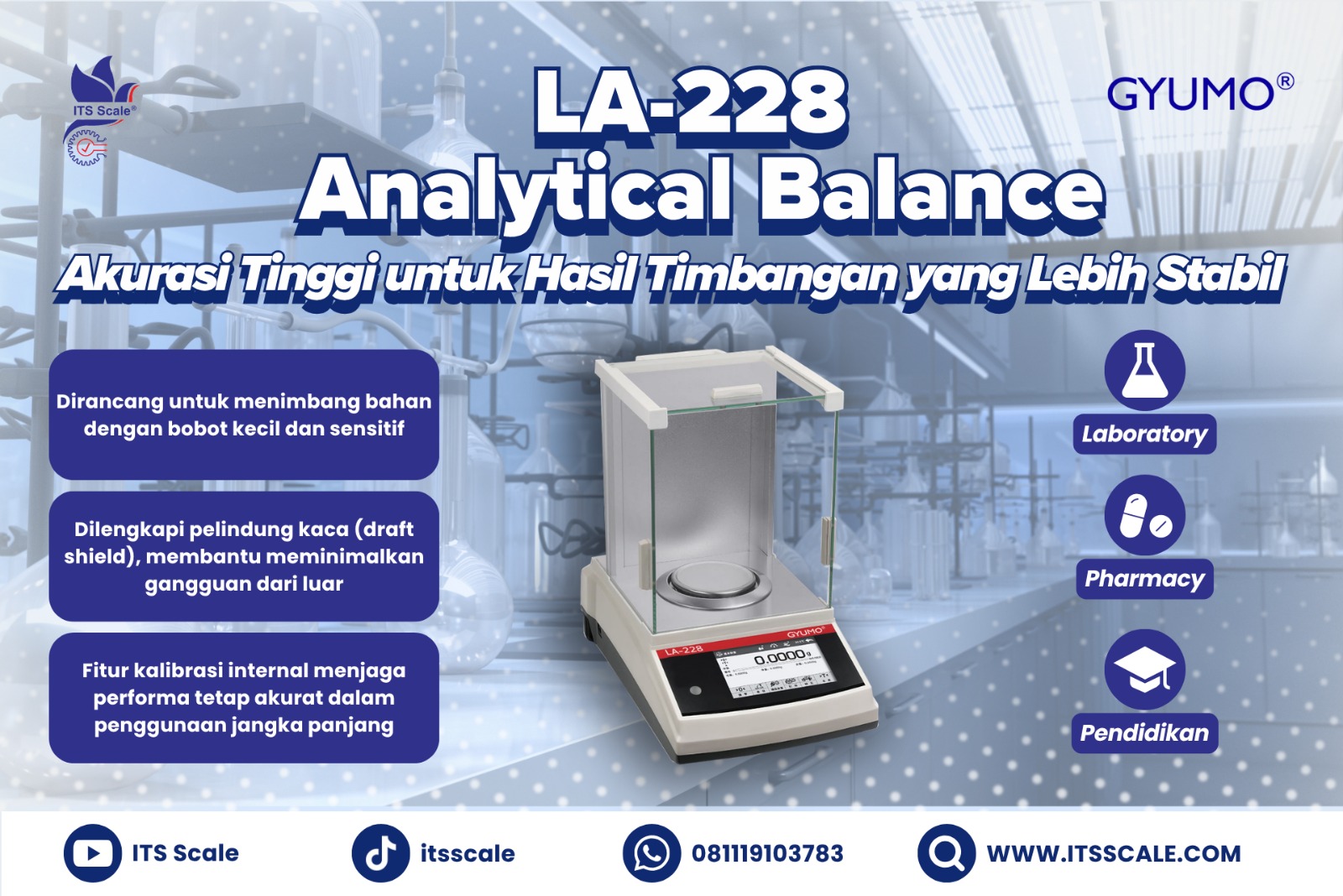 GYUMO LA 228 Analytical Balance: Presisi Analytical Balance